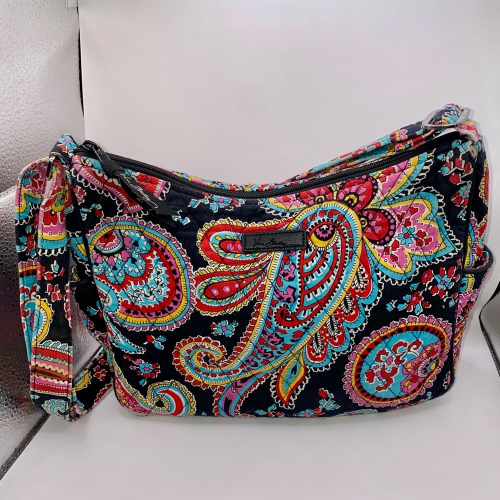 Vera Bradley Parisian Paisley Black and‎ Multicolor Shoulder Bag